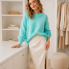 sweter baby blue